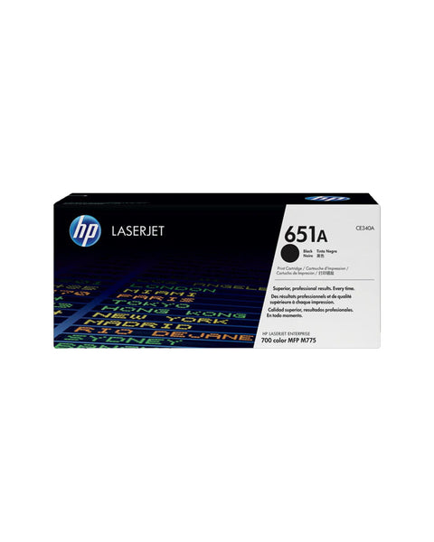 HP 651A Black Original LaserJet Toner Cartridge (CE340A)