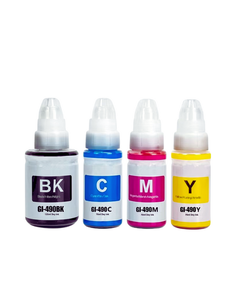 Refill Ink for Canon PIXMA Printers – 4-Pack (Black, Cyan, Magenta, Yellow, Compatible)