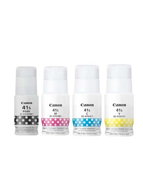 Canon GI-41s Ink Bottle Set – 40ML Black, Cyan, Magenta, Yellow