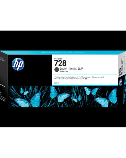 HP 728 Matte Black 300ml Ink Cartridge