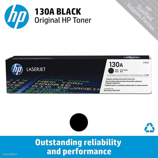 HP 130A Black Original LaserJet Toner Cartridge (CF350A)