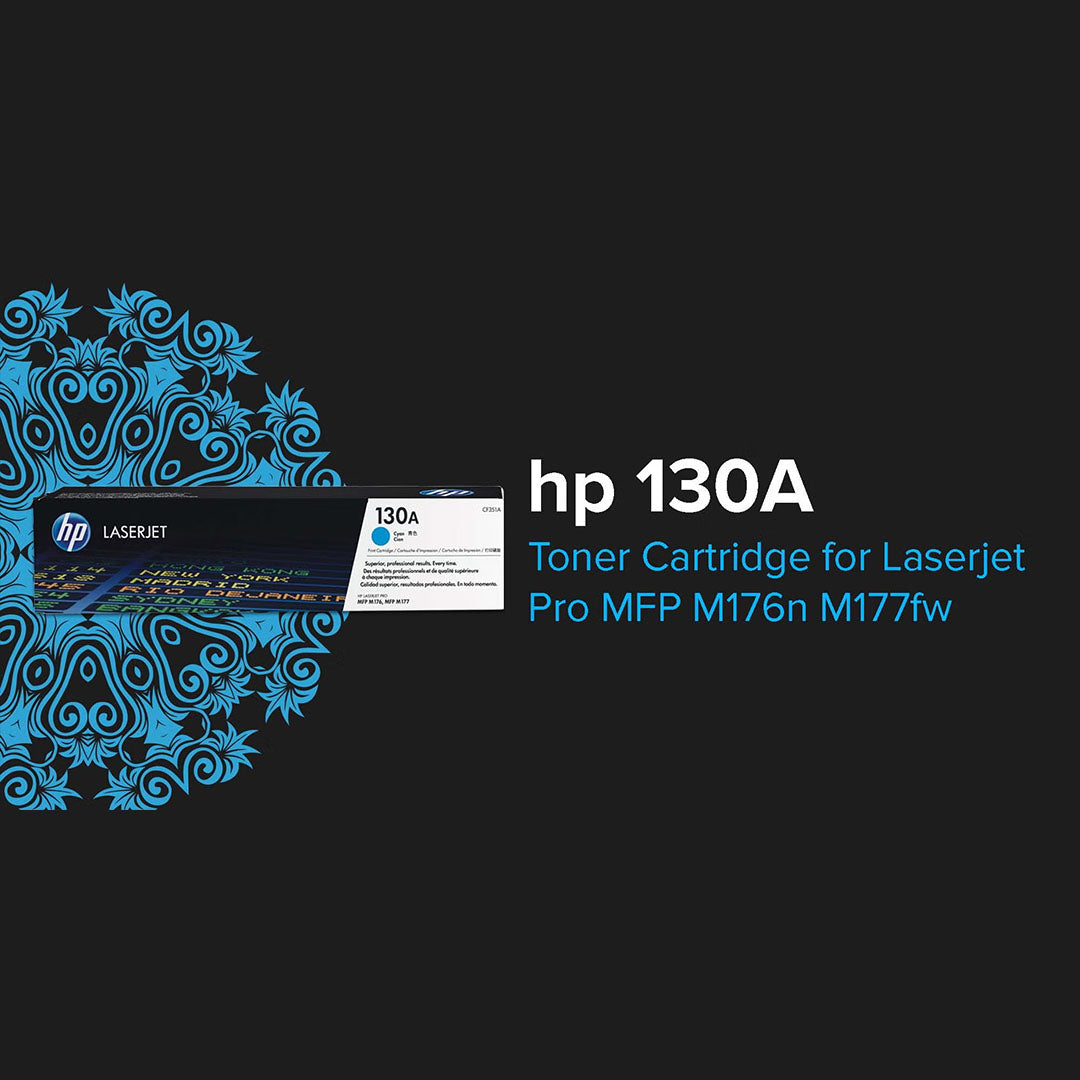 HP 130A Cyan Original LaserJet Toner Cartridge (CF350A)