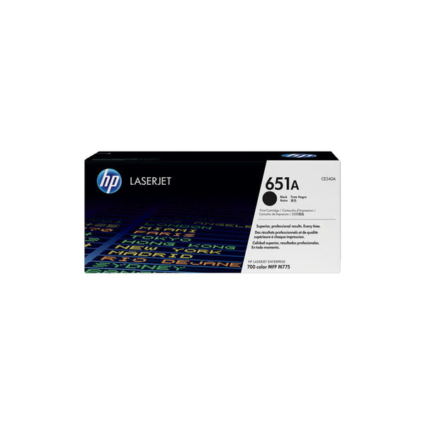 HP 651A Black Original LaserJet Toner Cartridge (CE340A)