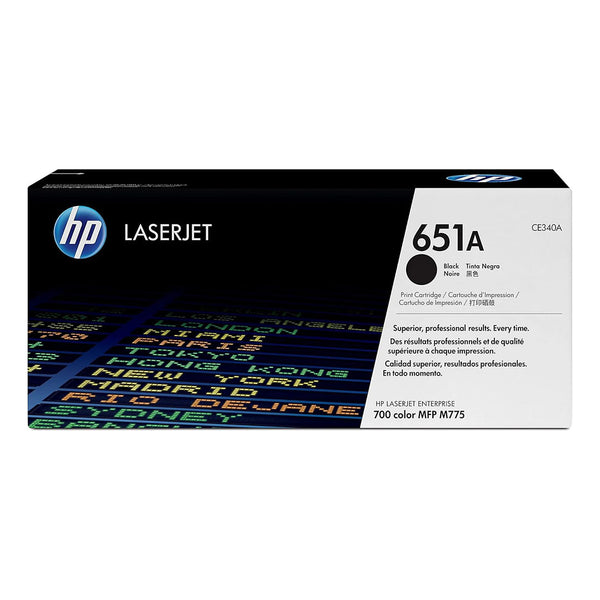 HP 651A Black Original LaserJet Toner Cartridge (CE340A)