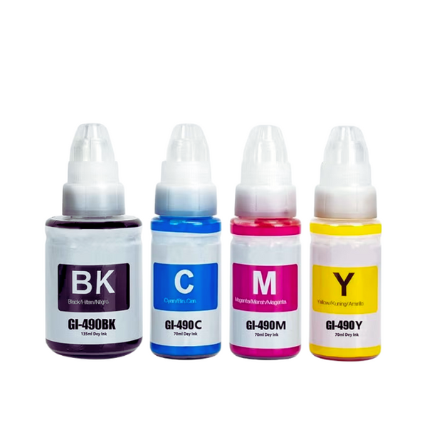 Refill Ink for Canon PIXMA Printers – 4-Pack (Black, Cyan, Magenta, Yellow, Compatible)