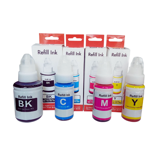 Refill Ink for Canon PIXMA Printers – 4-Pack (Black, Cyan, Magenta, Yellow, Compatible)