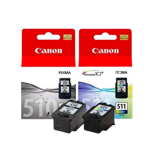 Canon 510 Black & 511 Color Ink Cartridges