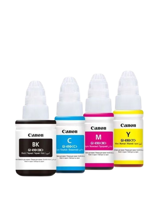 Canon 490 Ink Tank Cartridge 4-Color Set – Black, Cyan, Yellow, Magenta