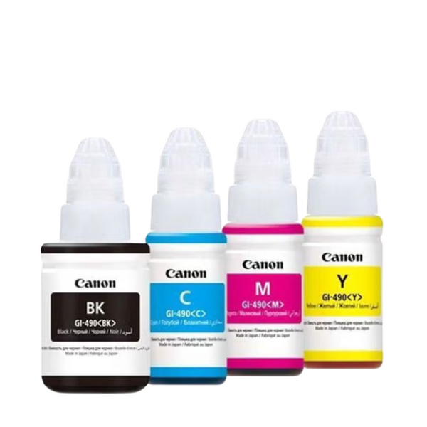 Canon 490 Ink Tank Cartridge 4-Color Set – Black, Cyan, Yellow, Magenta