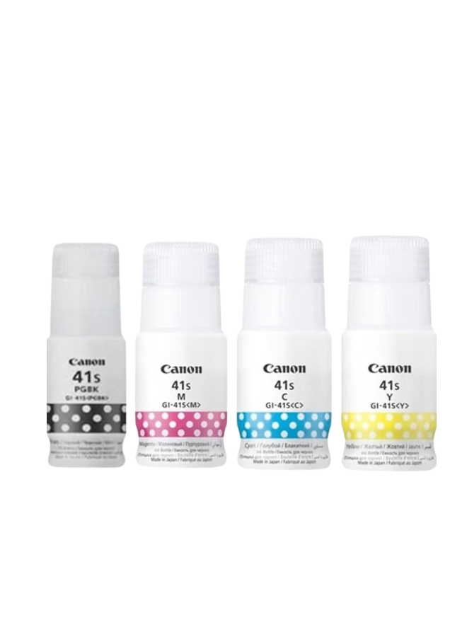 Canon GI-41s Ink Bottle Set – 40ML Black, Cyan, Magenta, Yellow