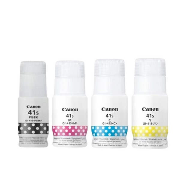 Canon GI-41s Ink Bottle Set – 40ML Black, Cyan, Magenta, Yellow