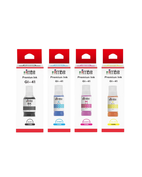 Canon GI-41 Ink Bottles – 135ML Black, 100ML Cyan, Magenta, Yellow