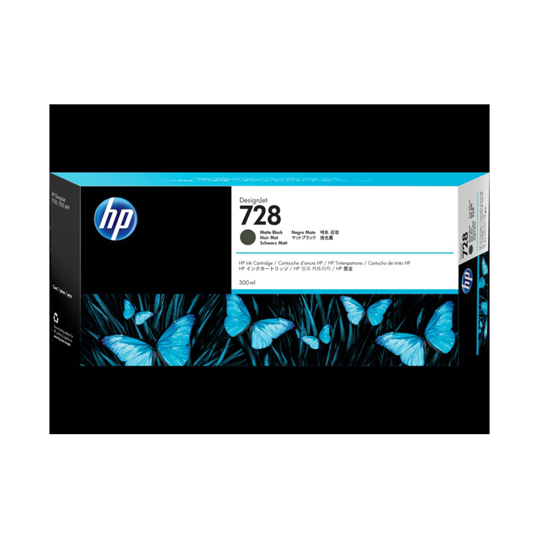 HP 728 Matte Black 300ml Ink Cartridge