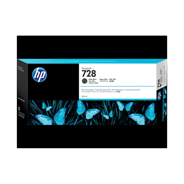 HP 728 Matte Black 300ml Ink Cartridge